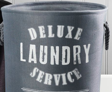Grey fabric laundry basket available in JYSK stores