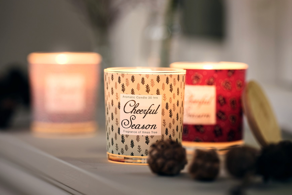 Yılbaşı mum ve peçeteleri