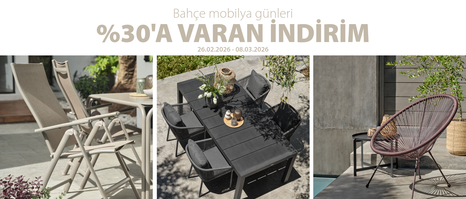 Bahçe mobilya günleri